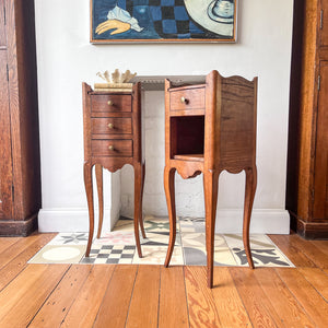 A Pair Of Vintage French Miniature Bedside Tables