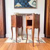 A Pair Of Vintage French Miniature Bedside Tables