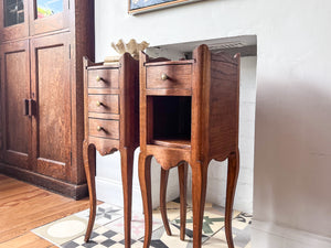 A Pair Of Vintage French Miniature Bedside Tables