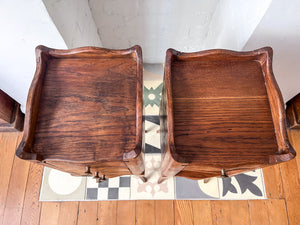 A Pair Of Vintage French Miniature Bedside Tables