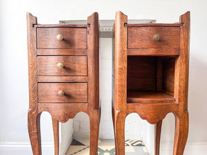 A Pair Of Vintage French Miniature Bedside Tables