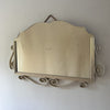 Mid-Century Belgian Chrome Bevelled Wall Mirror