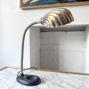 Vintage Scalloped Table Lamp In Chrome