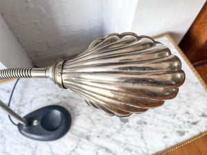 Vintage Scalloped Table Lamp In Chrome