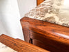 A Pair Of Continental Bedside Cabinets With Marble Tops