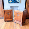 A Pair Of Continental Bedside Cabinets With Marble Tops