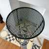 Continental Vintage Dark Green Perforated Metal Plant Stand