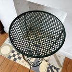 Load image into Gallery viewer, Continental Vintage Dark Green Perforated Metal Plant Stand
