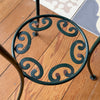 Continental Vintage Dark Green Perforated Metal Plant Stand