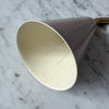 A Pair Of Mid Century Brass Swedish Wall Lights With Pale Lilac Perforated Metal Shades