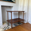 French Antique Side Table With Spindle Supports