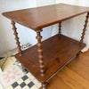 French Antique Side Table With Spindle Supports