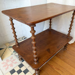 Load image into Gallery viewer, French Antique Side Table With Spindle Supports

