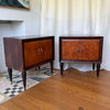 Pair Of Italian Mid Century Burl Walnut Bedside Cabinets Attributed To Paolo Buffa