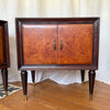 Pair Of Italian Mid Century Burl Walnut Bedside Cabinets Attributed To Paolo Buffa