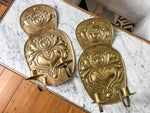 Load image into Gallery viewer, A Pair Of Large Swedish Brass Candle Sconces
