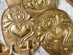 Load image into Gallery viewer, A Pair Of Large Swedish Brass Candle Sconces
