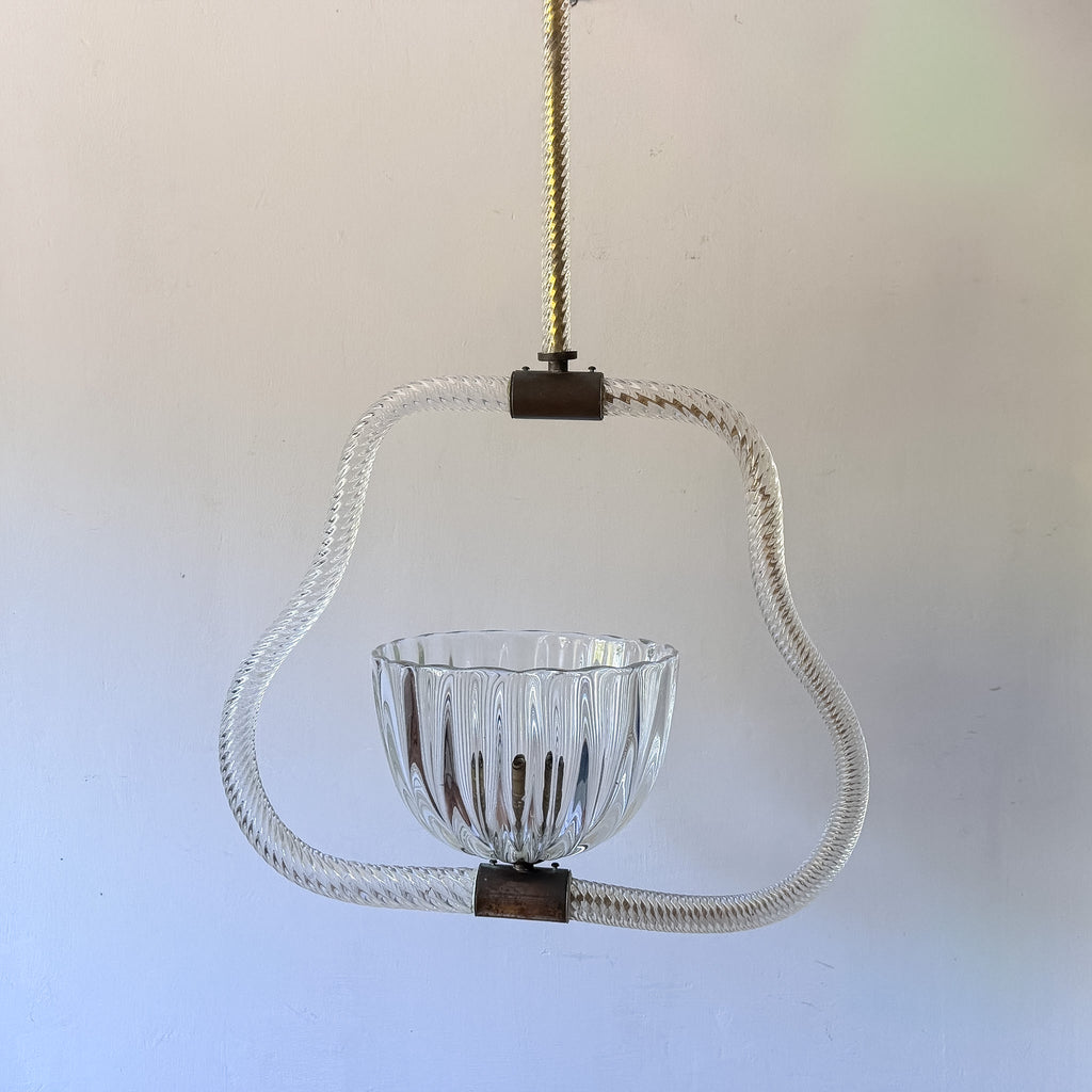 ON HOLD - Italian Murano Glass Chandelier Attributed To Barovier & Toso