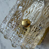 ON HOLD - Pair of mid-century Carl Fagerlund For Orrefors Glass And Brass Light Sconces (circa 1960s)
