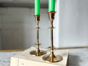 A Pair Of Vintage Brass Candlesticks