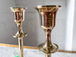 Load image into Gallery viewer, A Pair Of Vintage Brass Candlesticks
