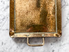 Antique Rectangular Hammered Brass Tray