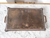 Antique Rectangular Hammered Brass Tray