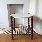 Load image into Gallery viewer, Vintage Bobbin Side Table With Marble Top
