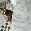 Vintage Bobbin Side Table With Marble Top