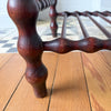 Vintage Bobbin Side Table With Marble Top