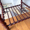 Vintage Bobbin Side Table With Marble Top