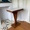 Art Deco Walnut Side Table With Marble Top
