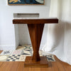 Art Deco Walnut Side Table With Marble Top