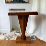 Load image into Gallery viewer, Art Deco Walnut Side Table With Marble Top
