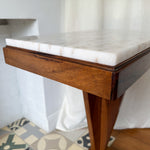 Load image into Gallery viewer, Art Deco Walnut Side Table With Marble Top
