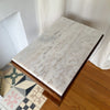 Art Deco Walnut Side Table With Marble Top