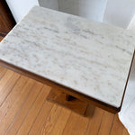 Load image into Gallery viewer, Art Deco Walnut Side Table With Marble Top
