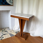 Load image into Gallery viewer, Art Deco Walnut Side Table With Marble Top
