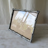 Vintage Pewter Faux Bamboo Picture Frame In The Style Of Maison Bagues