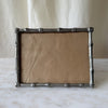 Vintage Pewter Faux Bamboo Picture Frame In The Style Of Maison Bagues