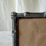 Load image into Gallery viewer, Vintage Pewter Faux Bamboo Picture Frame In The Style Of Maison Bagues
