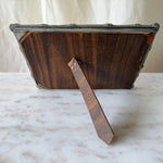 Load image into Gallery viewer, Vintage Pewter Faux Bamboo Picture Frame In The Style Of Maison Bagues
