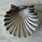 Load image into Gallery viewer, Silver Plated Vintage Clam Shell Trinket Dish
