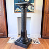 Antique Black Painted Wooden Pedestal / Pillar Stand