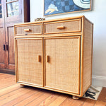 Load image into Gallery viewer, Italian Mid Century Bamboo And Rattan Cabinet / Sideboard
