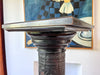 Antique Black Painted Wooden Pedestal / Pillar Stand