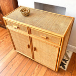 Load image into Gallery viewer, Italian Mid Century Bamboo And Rattan Cabinet / Sideboard
