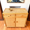 Italian Mid Century Bamboo And Rattan Cabinet / Sideboard