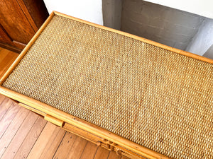 Italian Mid Century Bamboo And Rattan Cabinet / Sideboard