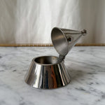 Load image into Gallery viewer, Vintage Chrome Aldo Rossi Alessi Style Candle Holder
